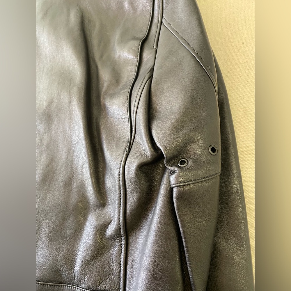 NWT Coach Outlet Womens Leather Racer Jacket Black Hardware Buttery Luxury XS - Picture 13 of 13